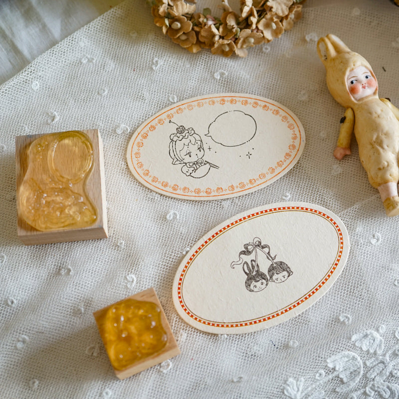 【QLYwork】Wooden stamps of the QLY' Little Lamb &Rabbit(instock)