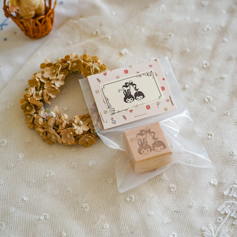 【QLYwork】Wooden stamps of the QLY' Little Lamb &Rabbit(instock)