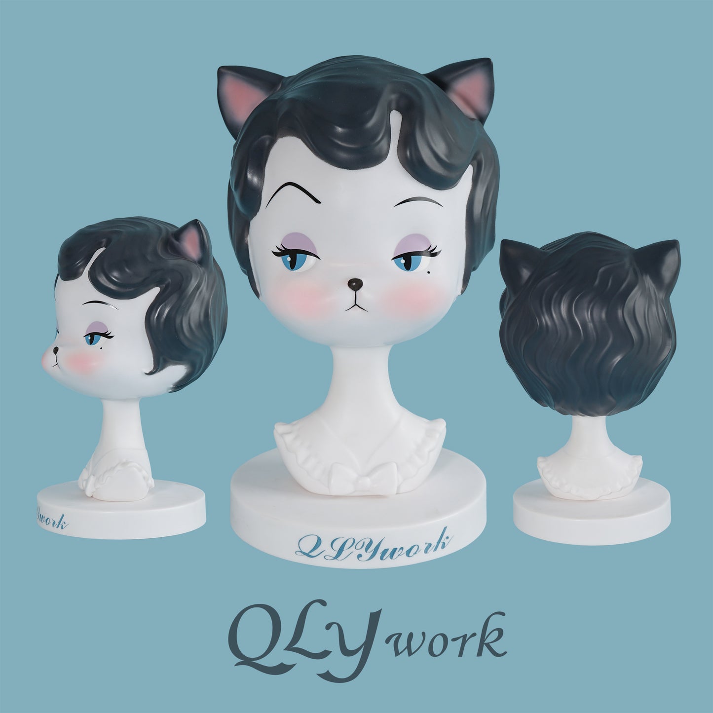 【QLYwork】等身大-レトロラムハットスタンド(在庫あり)