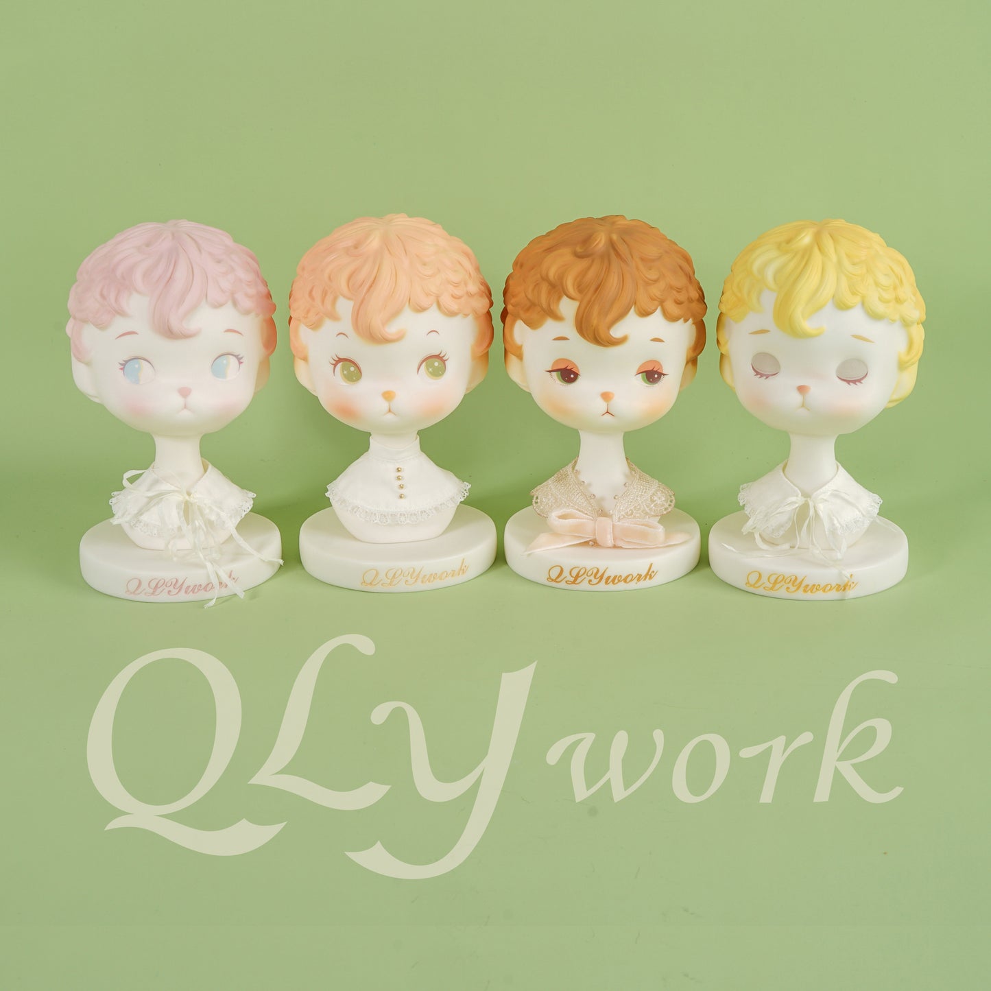【QLYwork】レトロラムハットスタンドピンクヘア【在庫あり】