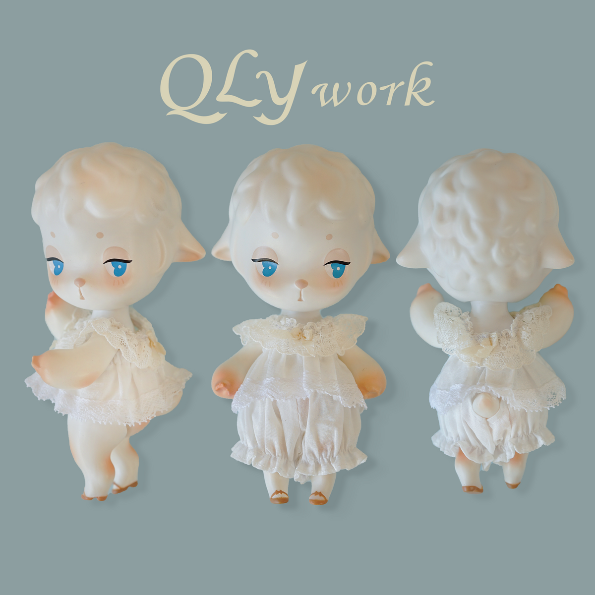 【QLYwork】Cute little clothes for Lamb-【White lace set】（instock）