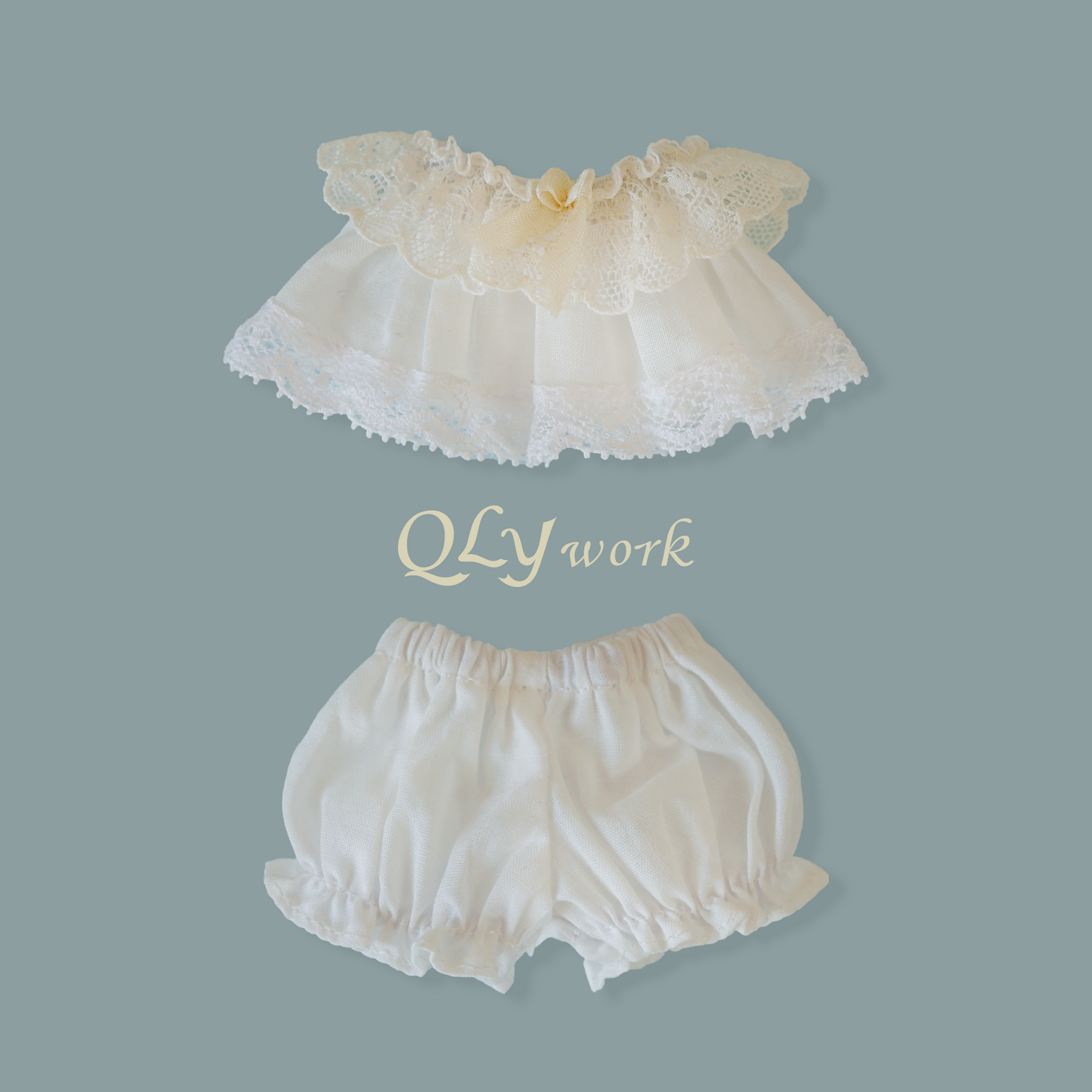 【QLYwork】ラム用のかわいい服-【ホワイトレースセット】(先行予約)