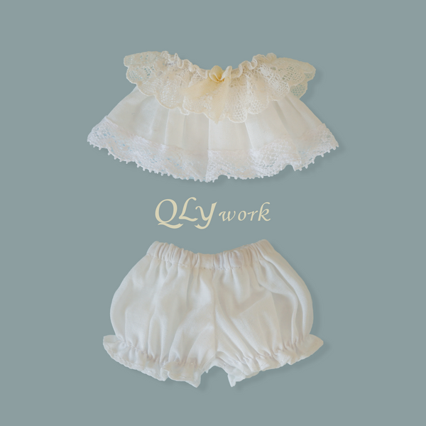 【QLYwork】Cute little clothes for Lamb-【White lace set】（instock）