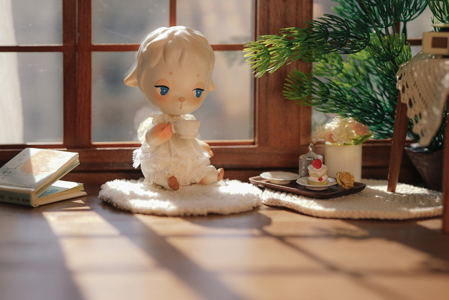 【QLYwork】ラム用のかわいい服-【ホワイトレースセット】(先行予約)