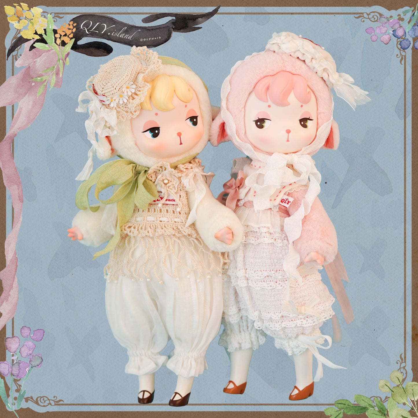 【QLYwork】Mimie&Minie's Closet ~White Peach Cake Dress Set（instock）