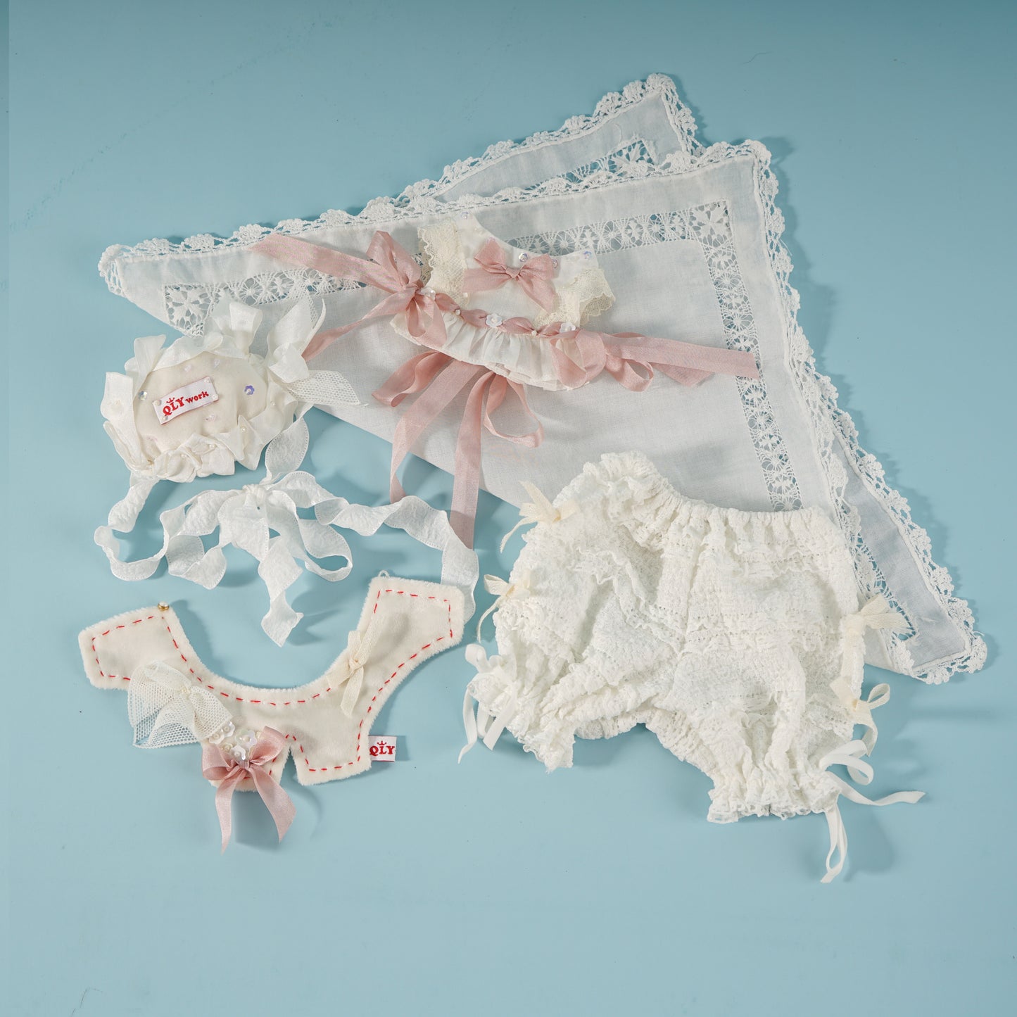 【QLYwork】Mimie&Minie's Closet ~White Peach Cake Dress Set（pre-order）