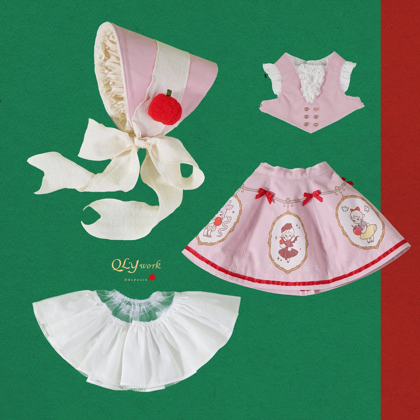 【QLYwork】Cute little clothes for Mimie&Minie【Story of Apple】（pre-order）