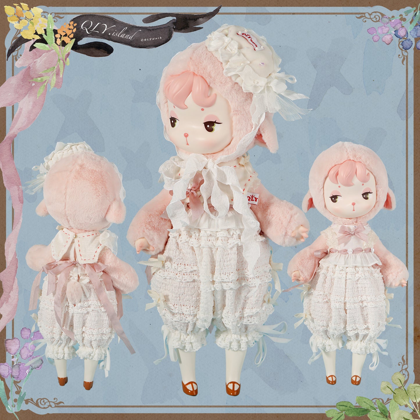 【QLYwork】Mimie&Minie's Closet ~White Peach Cake Dress Set（pre-order）