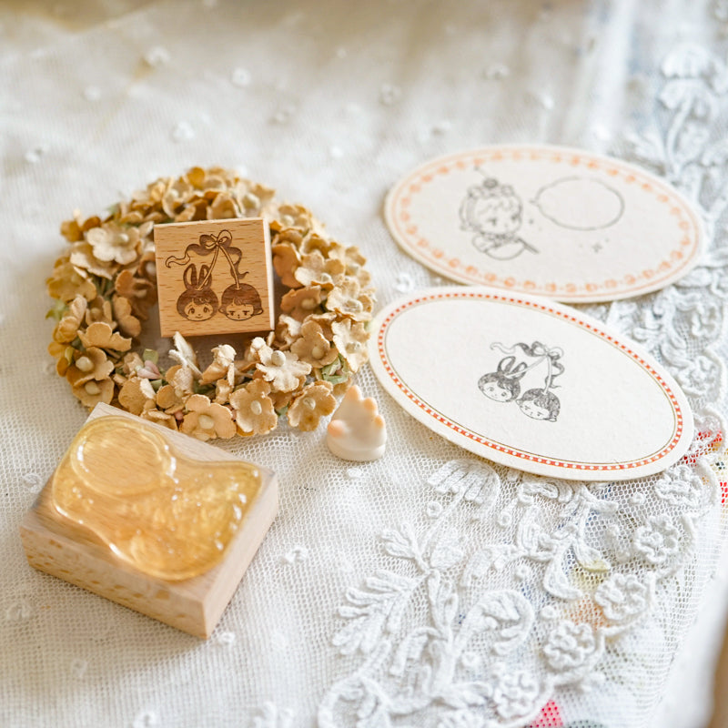 【QLYwork】Wooden stamps of the QLY' Little Lamb &Rabbit（instock）