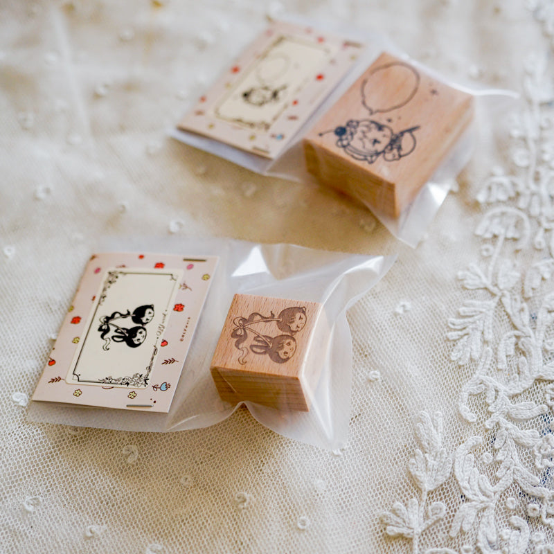【QLYwork】Wooden stamps of the QLY' Little Lamb &Rabbit（instock）