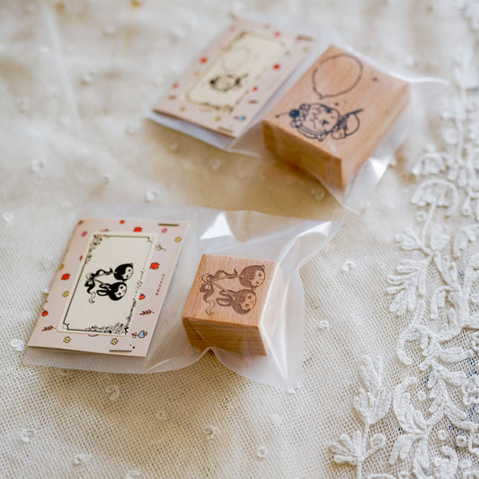 【QLYwork】Wooden stamps of the QLY' Little Lamb &Rabbit（instock）