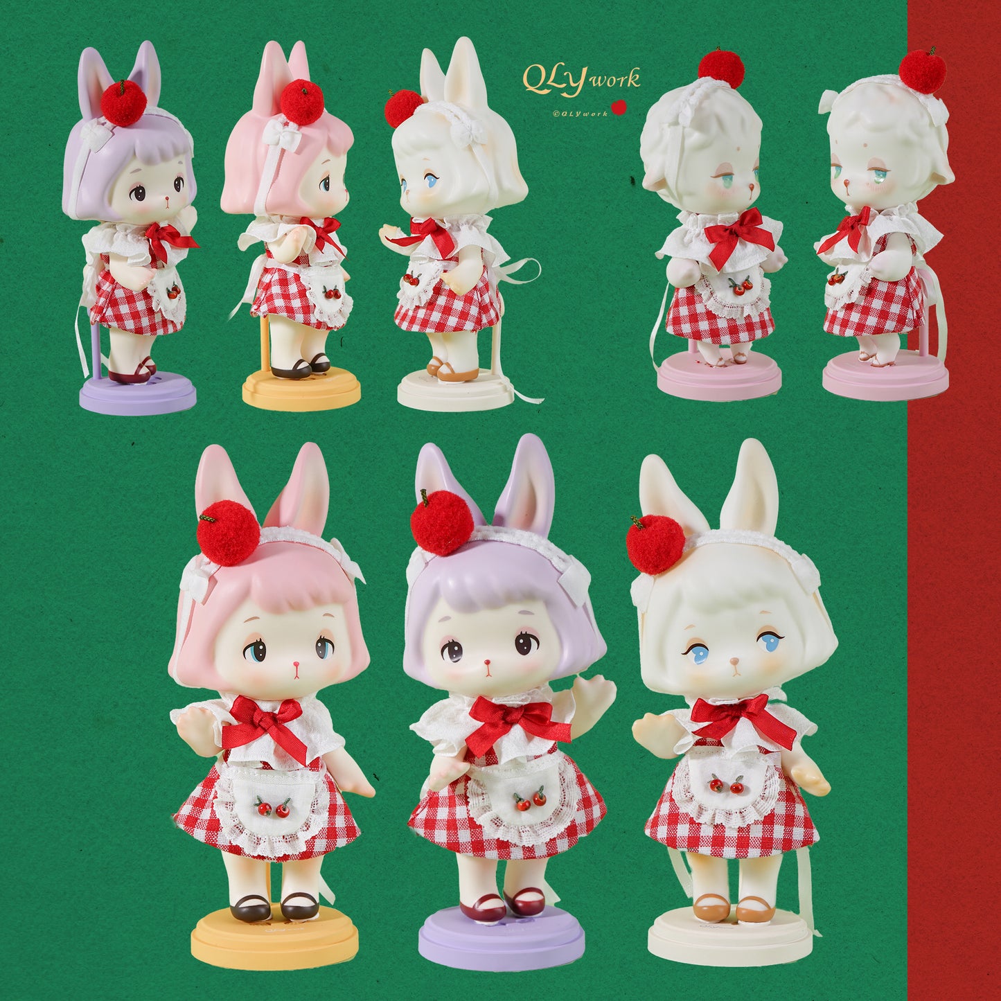 【QLYwork】Cute little clothes for Lamb and Rabbit【Apple Candy Dress Set】