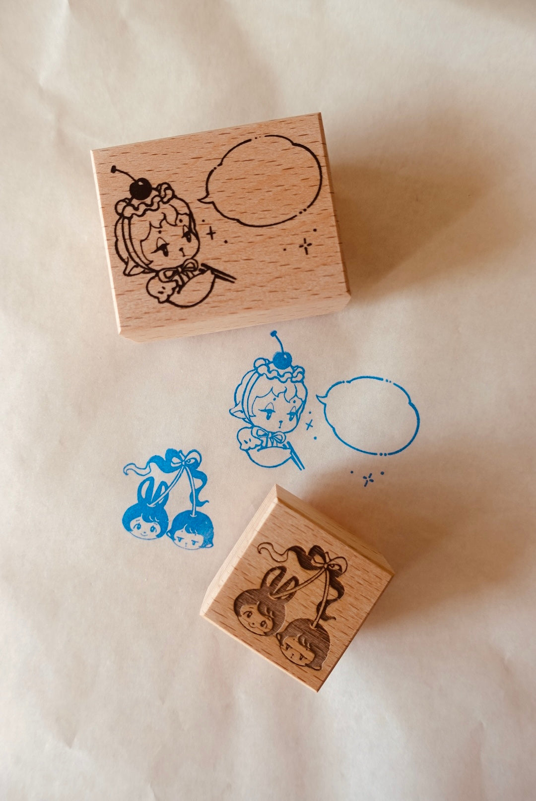 【QLYwork】Wooden stamps of the QLY' Little Lamb &Rabbit（instock）