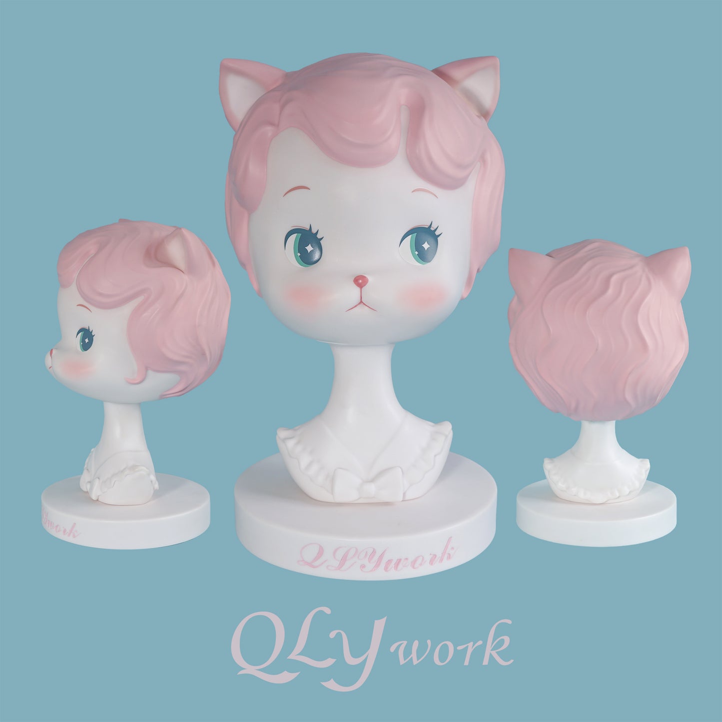 【QLYwork】실물 사이즈-레트로 램 햇 스탠드(instock)