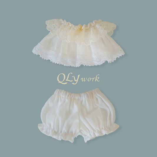 【QLYwork】ラム用のかわいい服-【ホワイトレースセット】（先行予約）