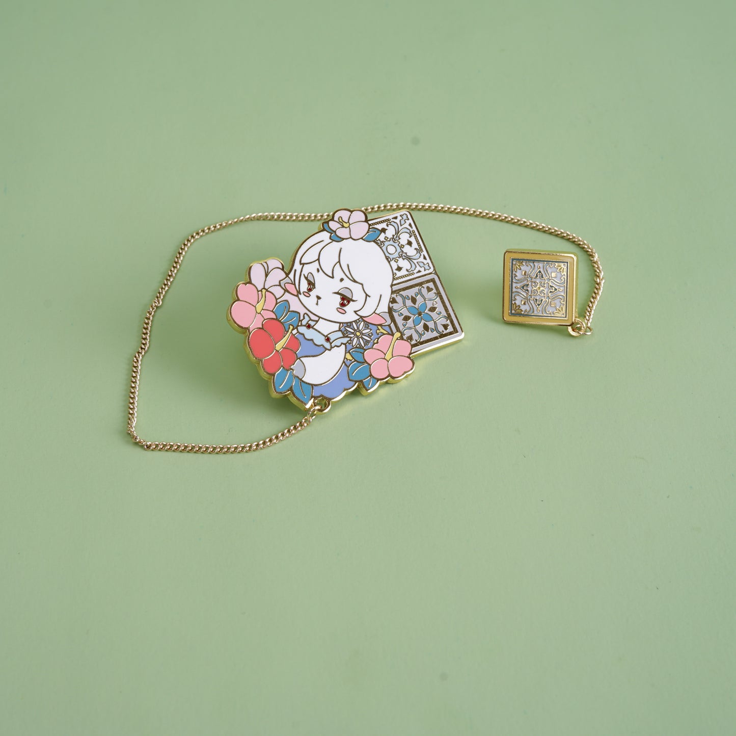 【QLYwork】Lamb Badge-【Hibiscus Flower House】（sold out）